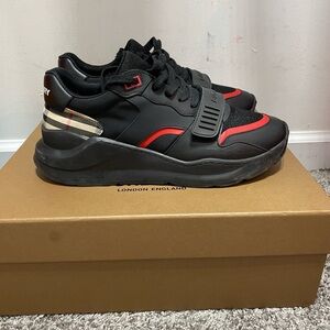 Suede and leather Burberry sneakers